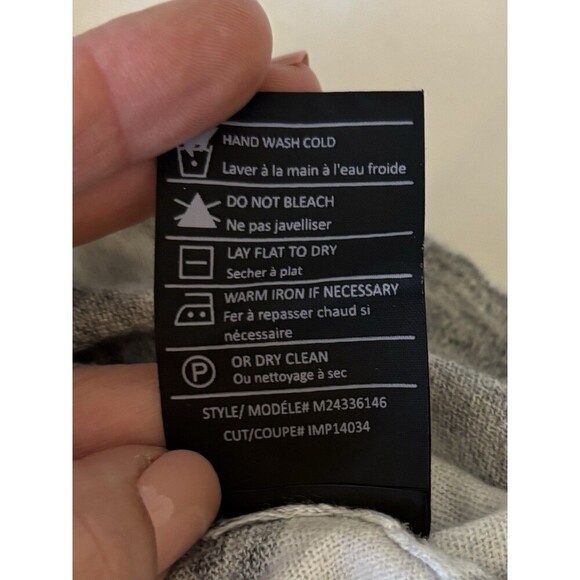 VINCE Jaspe Gray Striped Crewneck Sweater Mens XL Lightweight Long Sleeve Casual - Picture 5 of 9